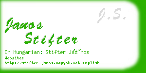janos stifter business card